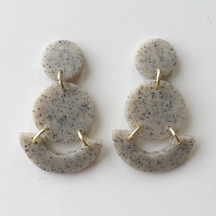 Mini Grace Studs - Granite for wholesale by Like Wildflower