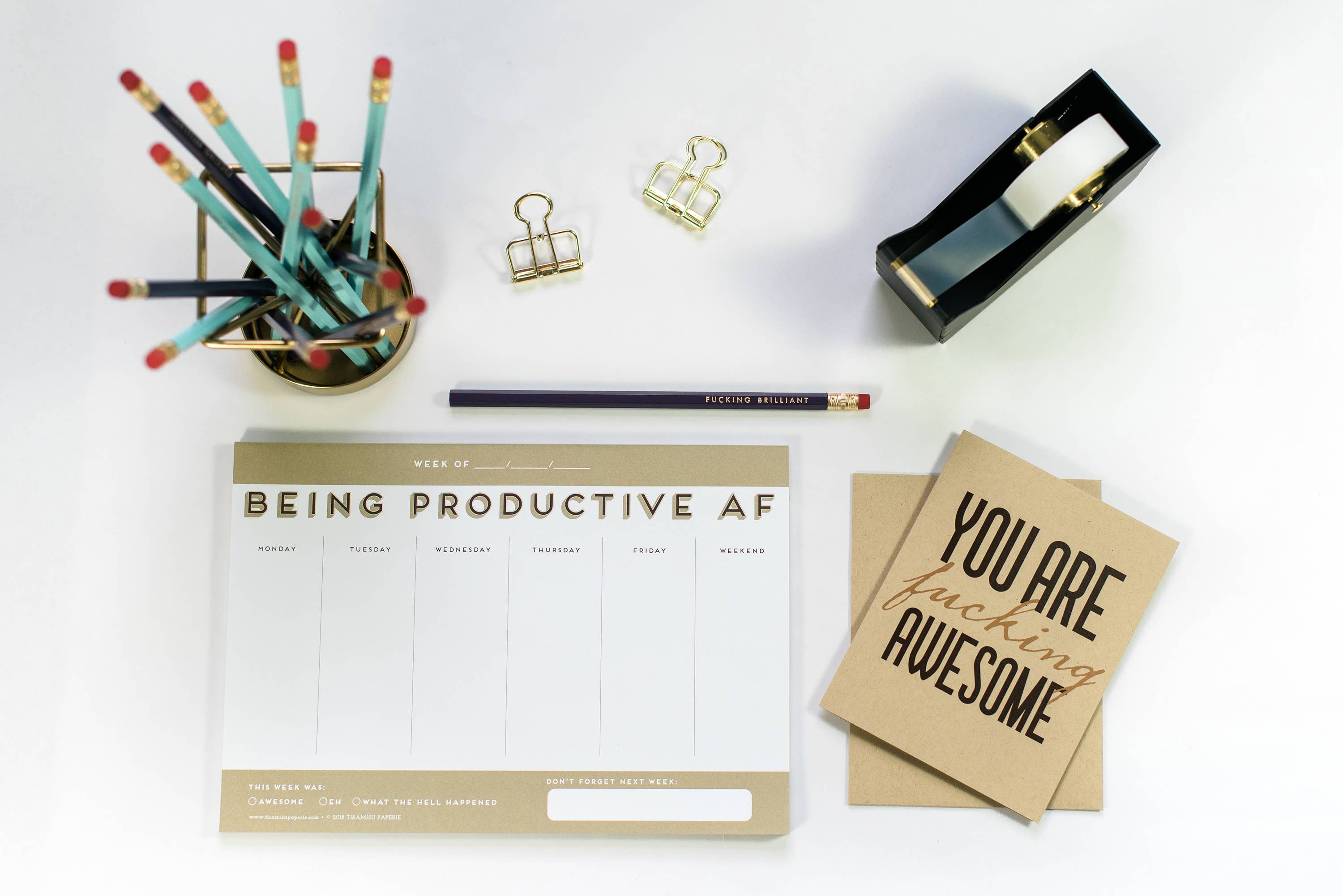 Tiramisu Paperie - Wholesale Planner - Being Productive AF Weekly Planner Notepad1