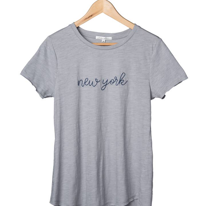 SALE Large Cotton Gray New York T-Shirt for wholesale by Totalee Gift