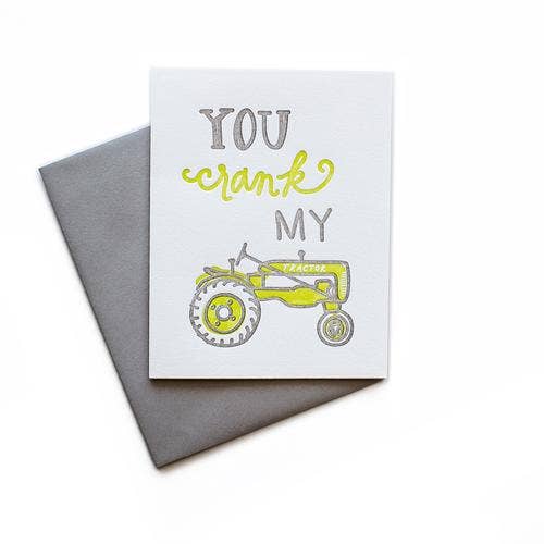 Tarjeta de felicitación de amor "Me enciendes el tractor" para venta al por mayor de Belle & Union