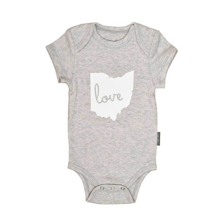 SALE Large Cotton Gray Ohio Onesie for wholesale by Totalee Gift
