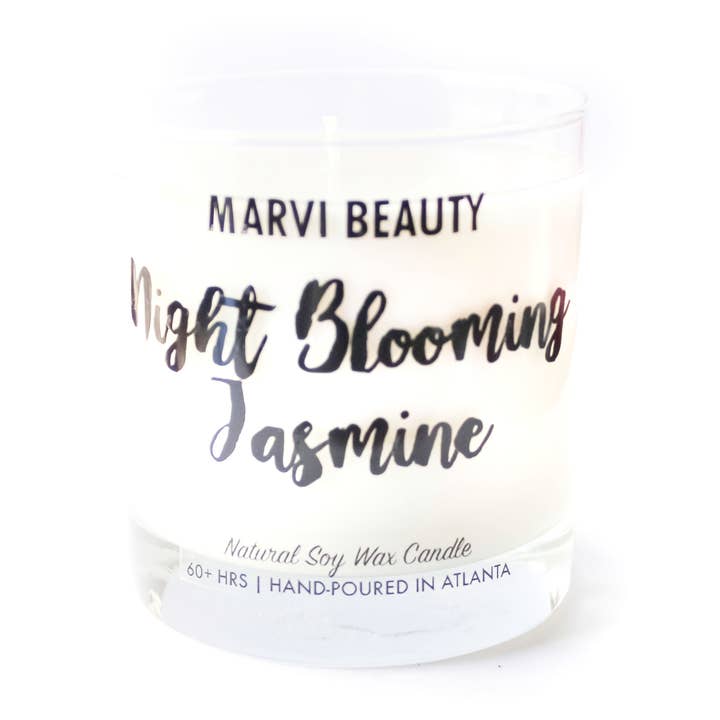 Natblomstrende Jasmin Soy Wax Candle for engroshandel hos Marvi Beauty