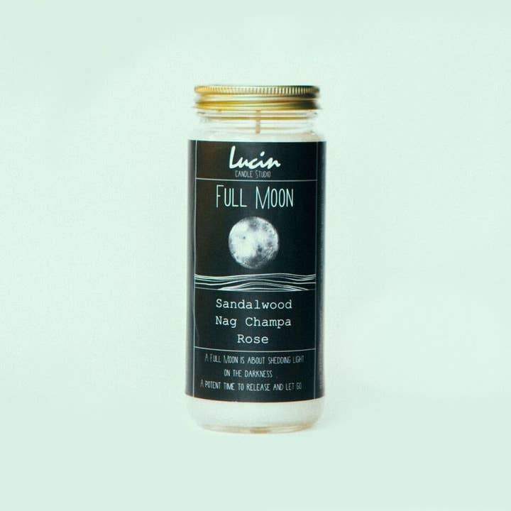 Full Moon Candle for wholesale by Lucin Candle Studio