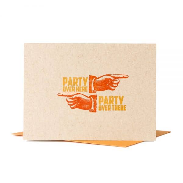 REMOVED BRAND - Wholesale Everyday Greeting Card - Party Over Here, Party Over There Greeting Card