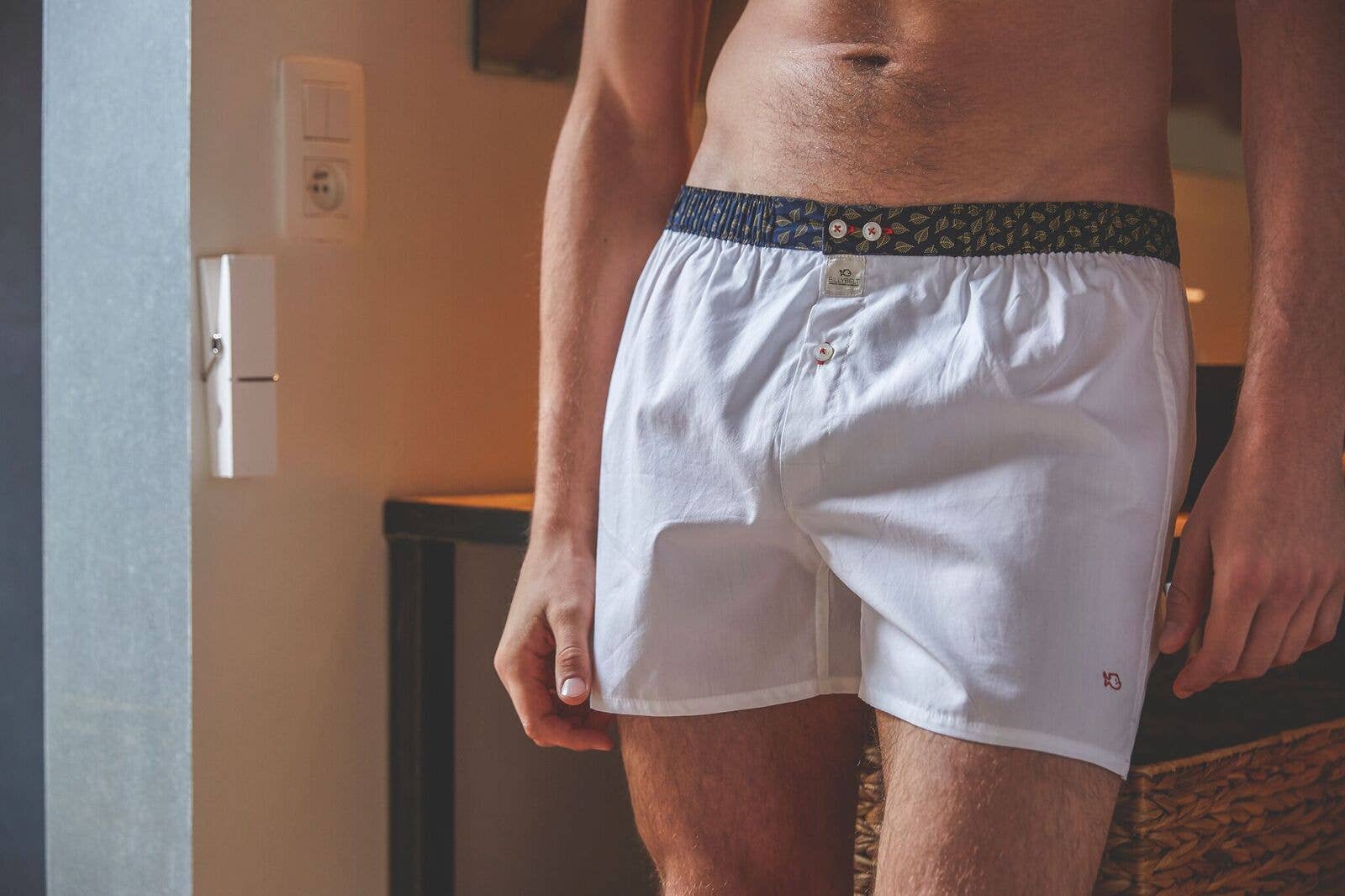 BILLYBELT – Engroshandel Undertøj - Herre – Ren hvid 100% økologisk bomuld boksershorts2