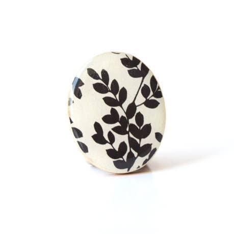Black Leaf Cocktail Ring for wholesale by Starlight Woods