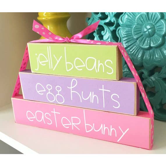 Easter Stacked Blocks for wholesale by Crafts With a Side of You LLC