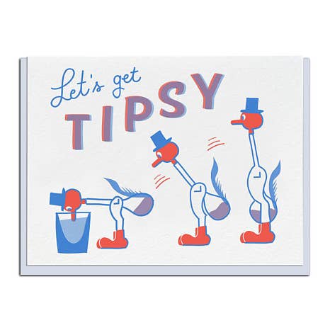Violet Press - Wholesale Birthday Card - Tipsy Bird