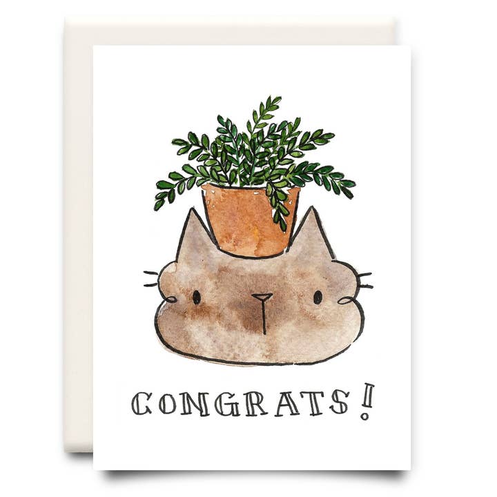 Congrats Cat | Wenskaart voor wholesale door Inkwell Cards
