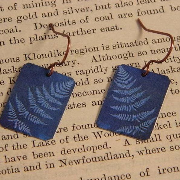 Øreringe Anna Atkins Enkelt Fern for engroshandel hos Sarah Wood Studio