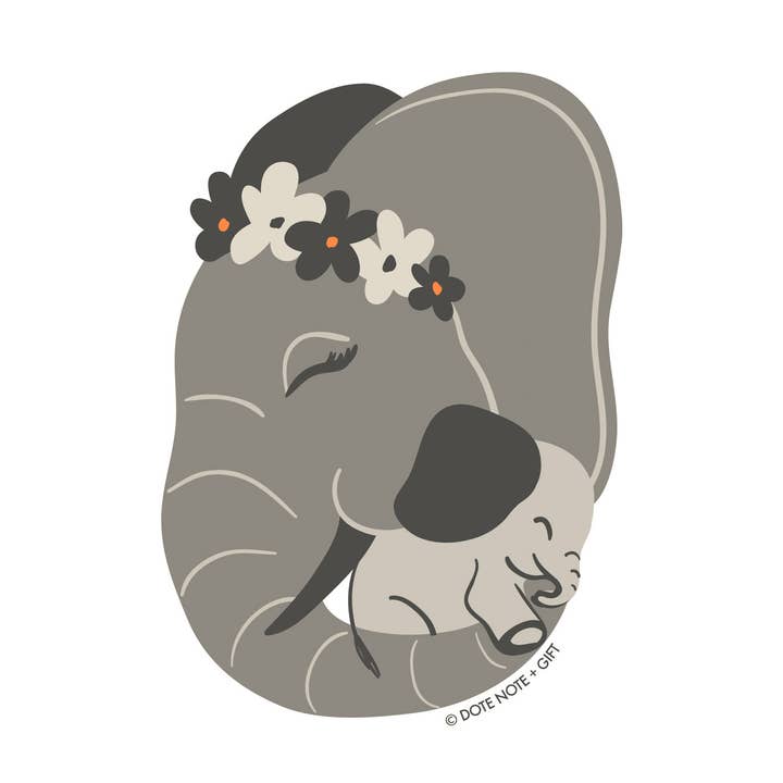 Baby Elephant - Vinyl Sticker for wholesale by Dote Note + Gift
