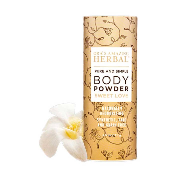 Poudre pour le corps Sweet Love Vanilla, sans talc, 2,5 oz pour la vente par Ora’s Amazing Herbal Natural Skincare