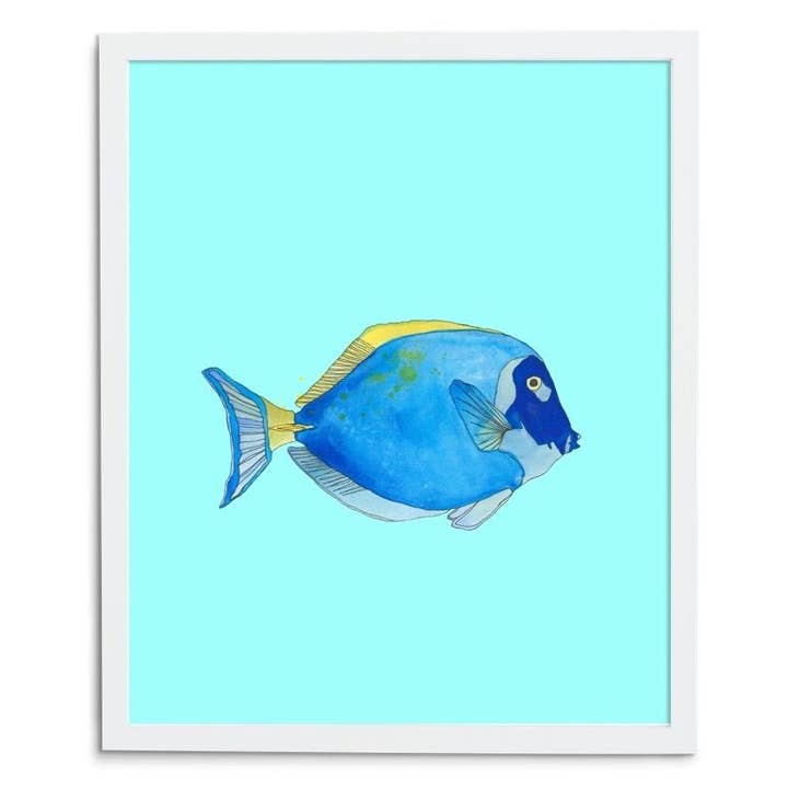 11” x 14” Blue Tang Prints for wholesale by Wee Wild Ones