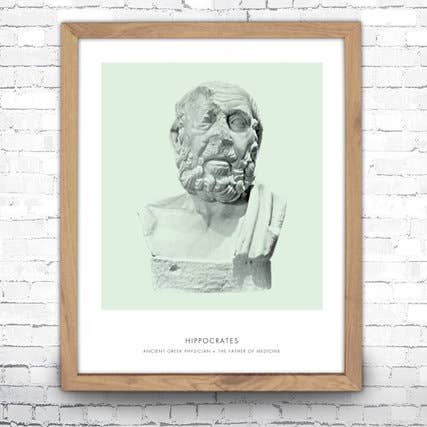 11” x 14” Hippocrates Art Print for wholesale by The National Anthem