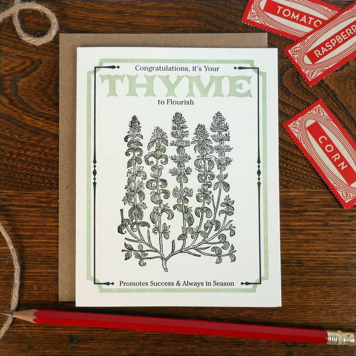 Vintage Thyme Seed Pack for wholesale by a. favorite design