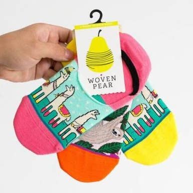 Meias sem comparecimento, pacote de variedades de animais por atacado de Woven Pear