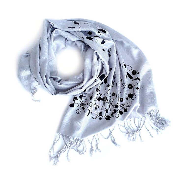 Cyberoptix Tie Lab - Wholesale Scarf - Unisex - Pill Spill Pashmina Scarf, Regular Weight