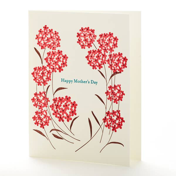 Red Flowers Happy Mother's Day Notecard for wholesale by Ilee Papergoods
