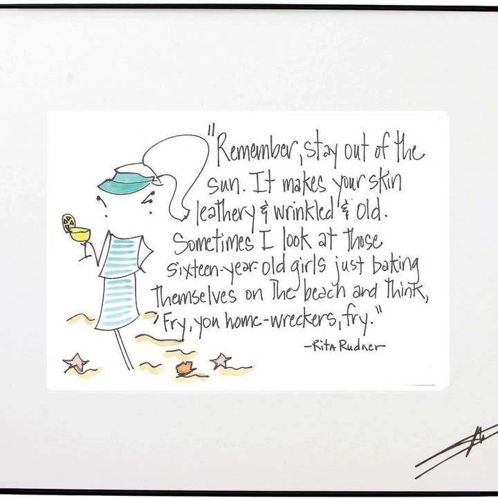 GERAHMTE KUNST - Fry, ihr Hauszerstörer.. „- Rita Rudner (10178) für den Großhandel von Mary Phillips Designs