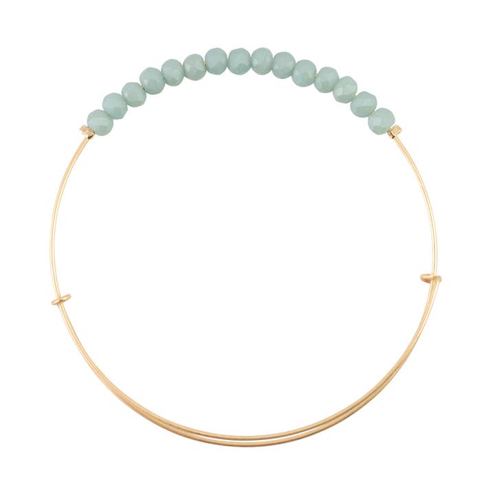 BOPS WHOLESALE - Wholesale Bangle Bracelet - Matte Turquoise Crystal Bangle0