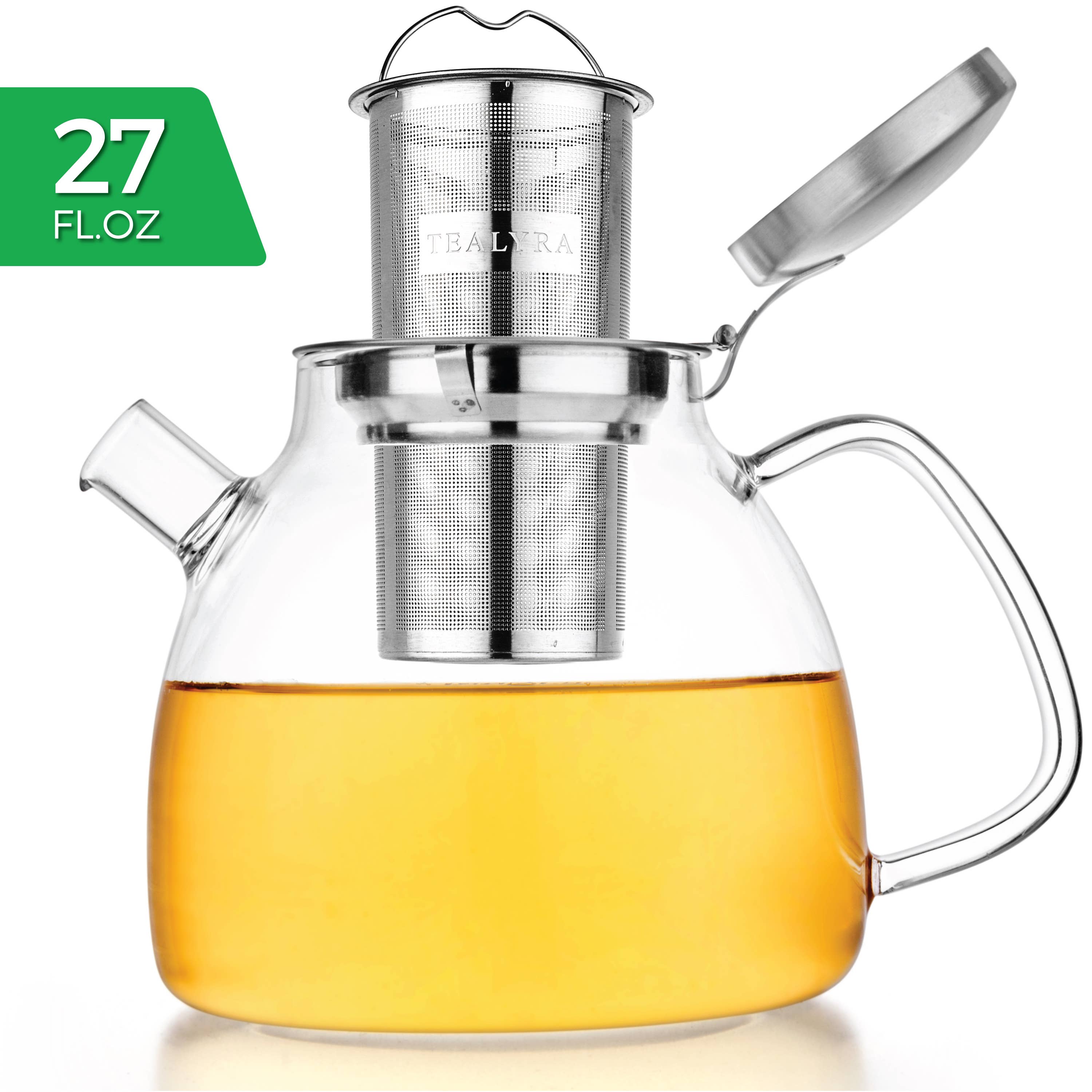 Tealyra - leafTEA MAKER - 18.5-ounce - Loose Tea Teapot With Removable  Infuser - Best Tea Maker For Perfect Cup of Leaf Tea - Bottom Dispensing 