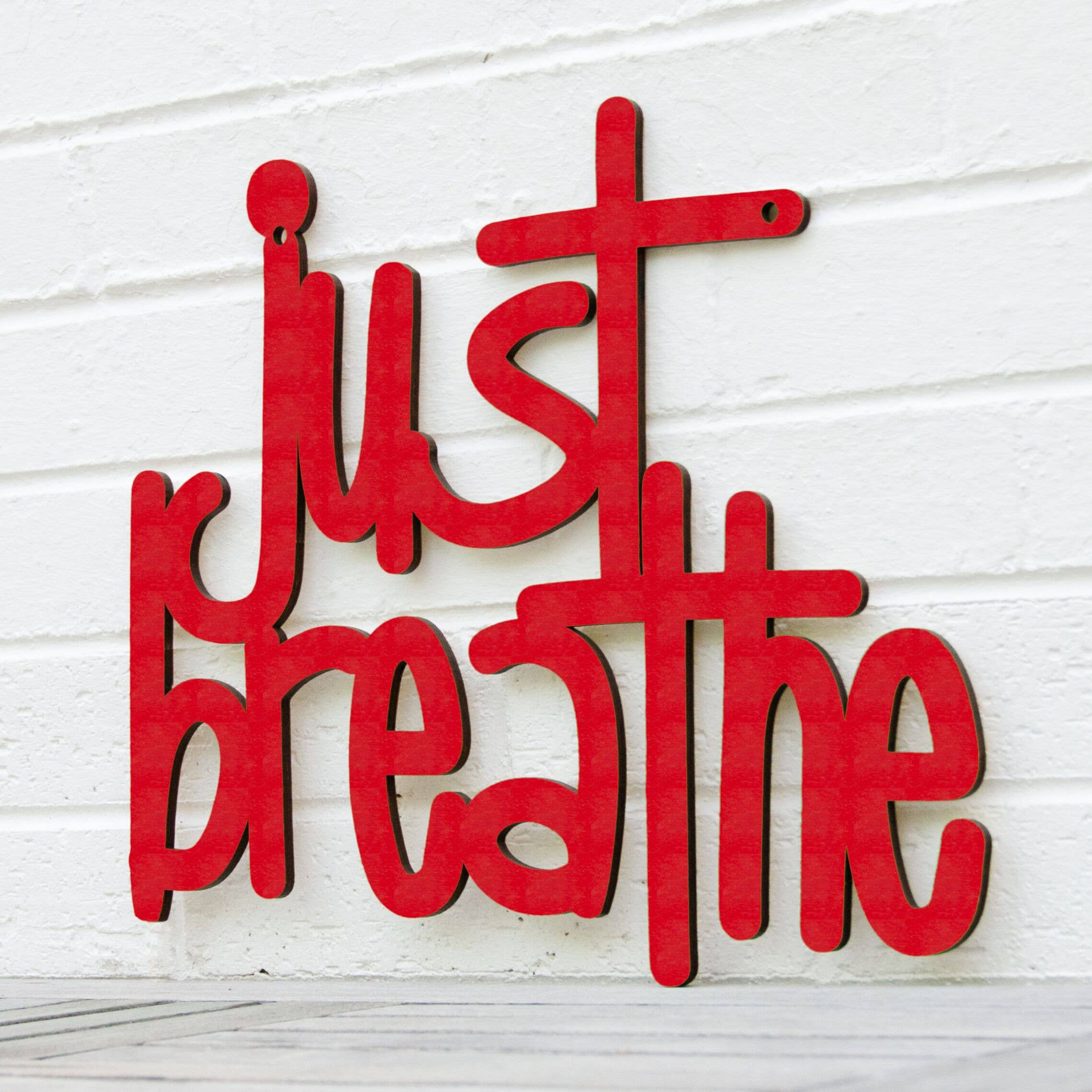 Spunky Fluff - Wholesale Wall Sign - Just Breathe, Inspirational Wood Wall Art Sign2