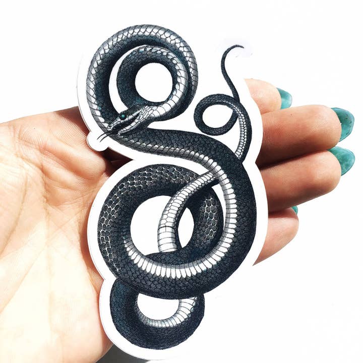 Vintage Snake Vinyl Sticker for wholesale by Pergamo Paper Goods