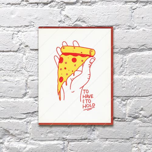 Bench Pressed – Großhandel Liebeskarte – Have and Hold Pizza Hochzeitstag Liebeskarte