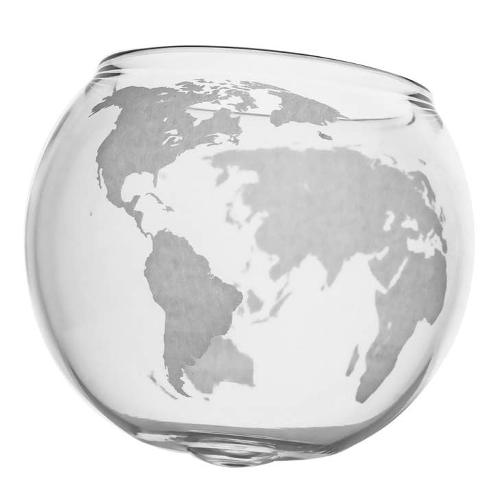 Prestige Decanters - Wholesale Cocktail/Liquor Glass - Spinning Globe Whiskey Glasses - Set of Two