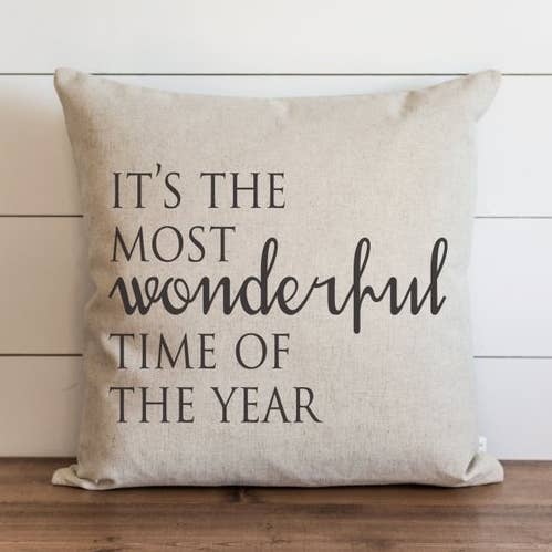 Taie d'oreiller « It's The Most Wonderful Time of the pour la vente par Porter Lane Home