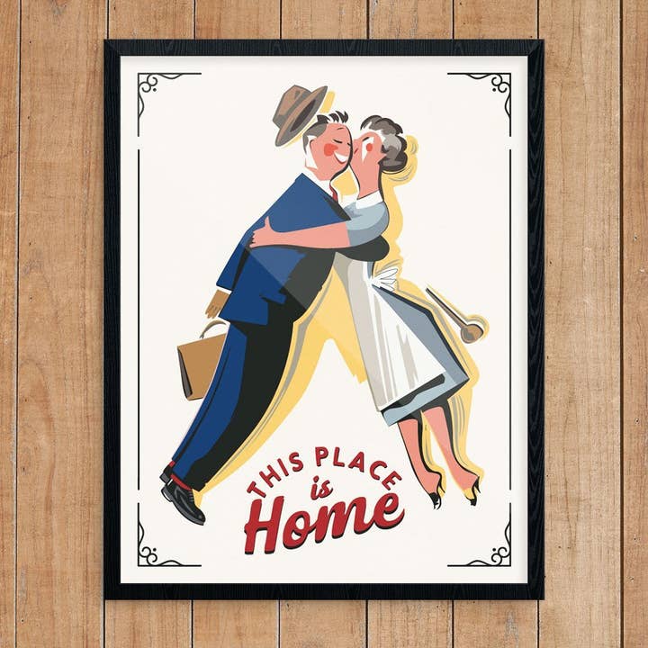This place is home print de 11" x 35,5 cm para venta al por mayor de Fridgedoor