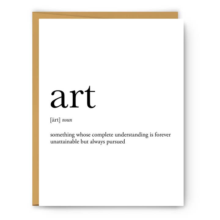 Art Definition - Everyday Card for wholesale by Footnotes