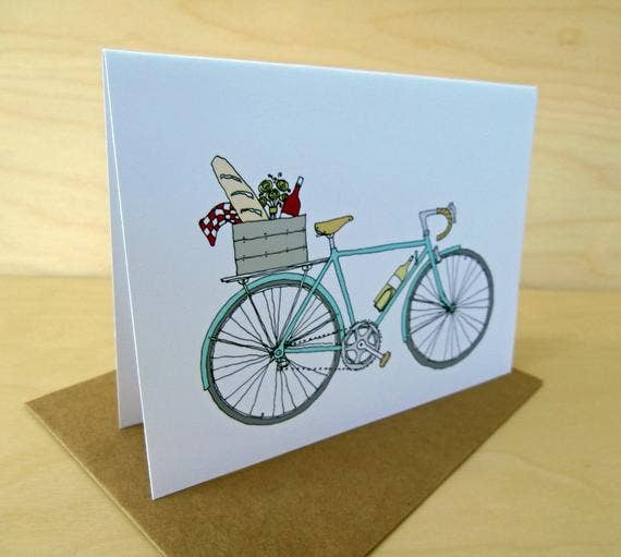 Rachelink Cards & Illustrations - Wholesale Everyday Greeting Card - Picnic Bike Card3