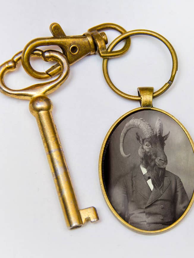 Goat Key Chain for wholesale by The Wild Oddisorium