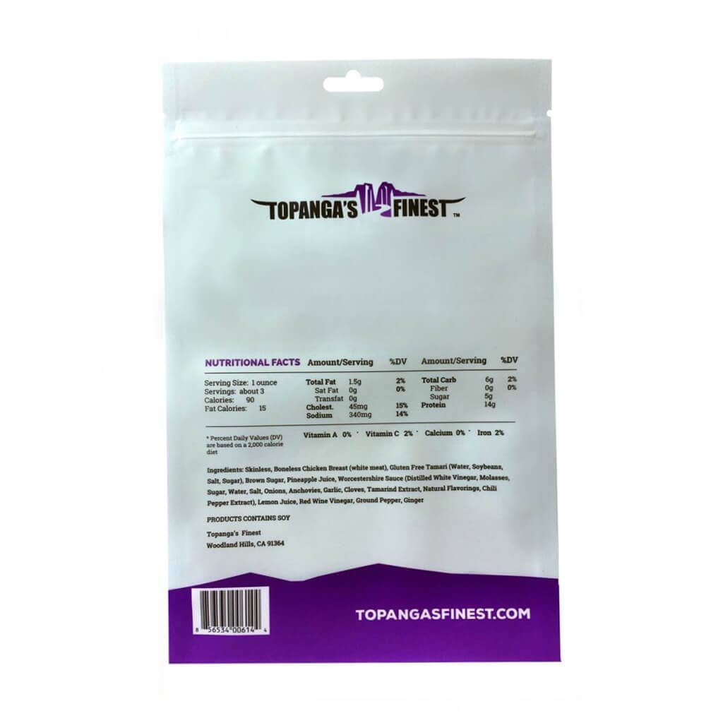 Topangas Finest - Wholesale Jerky - Gluten Free Chicken Teriyaki1