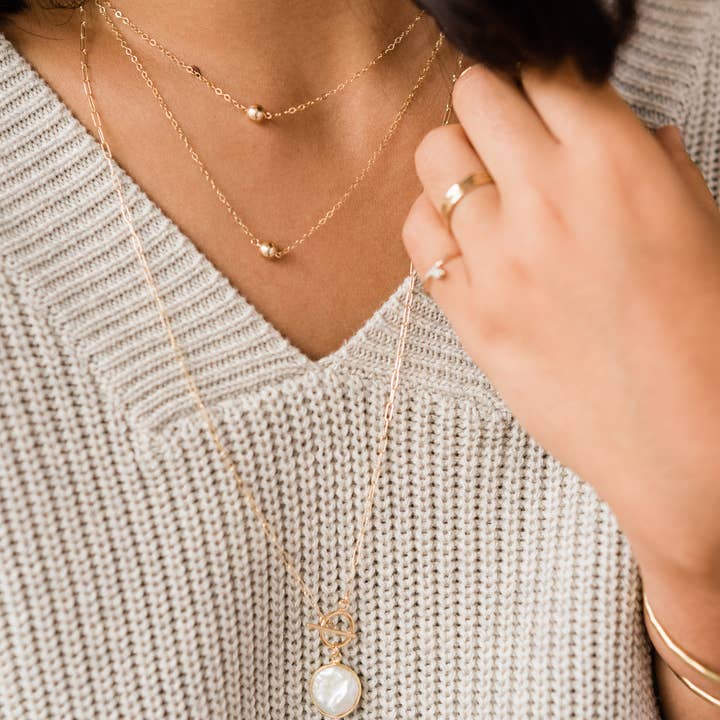 Bent by Courtney - Wholesale Pendant/Charm Necklace - Double Sphere2