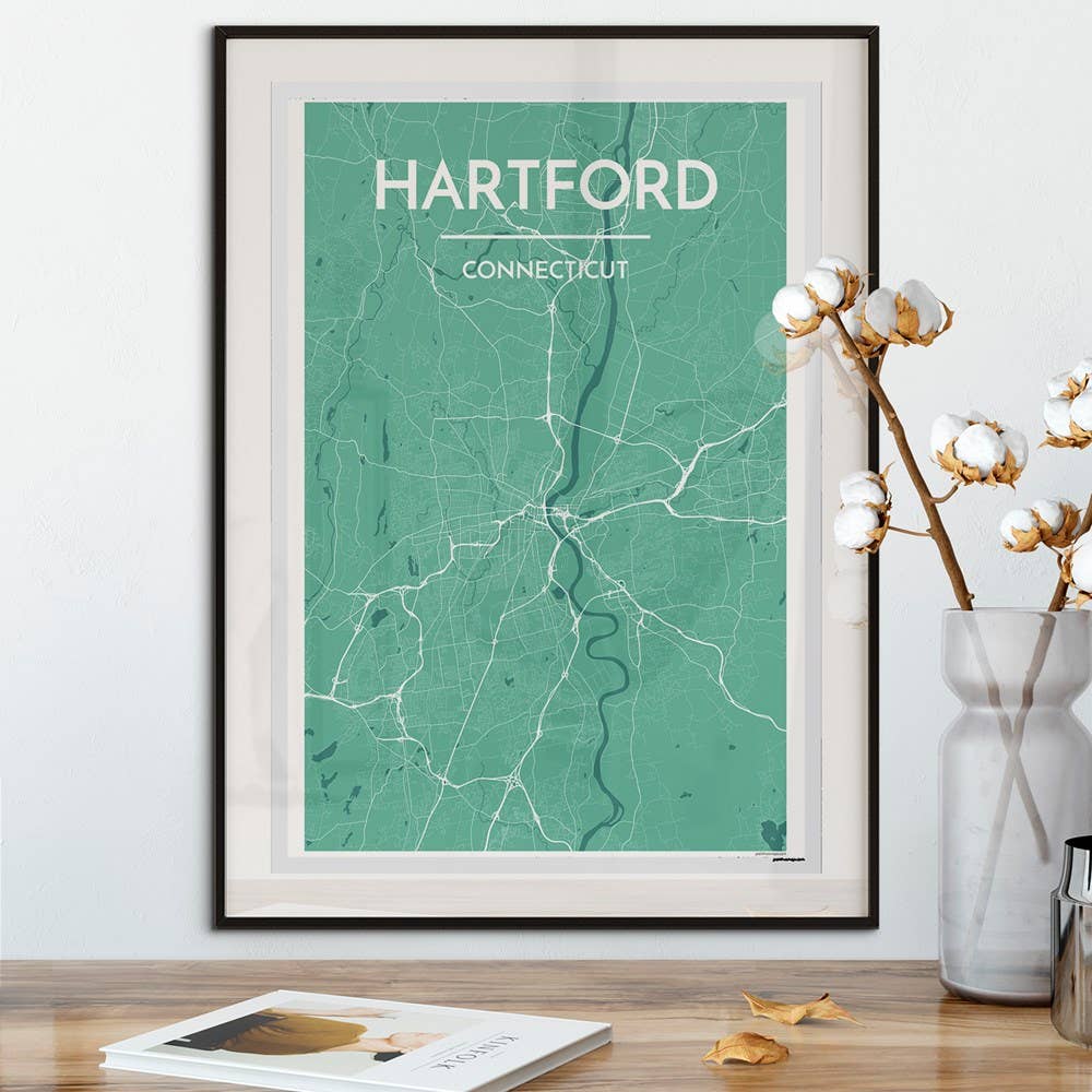 Point Two Design Group - Wholesale Art Print - Hartford City Map2