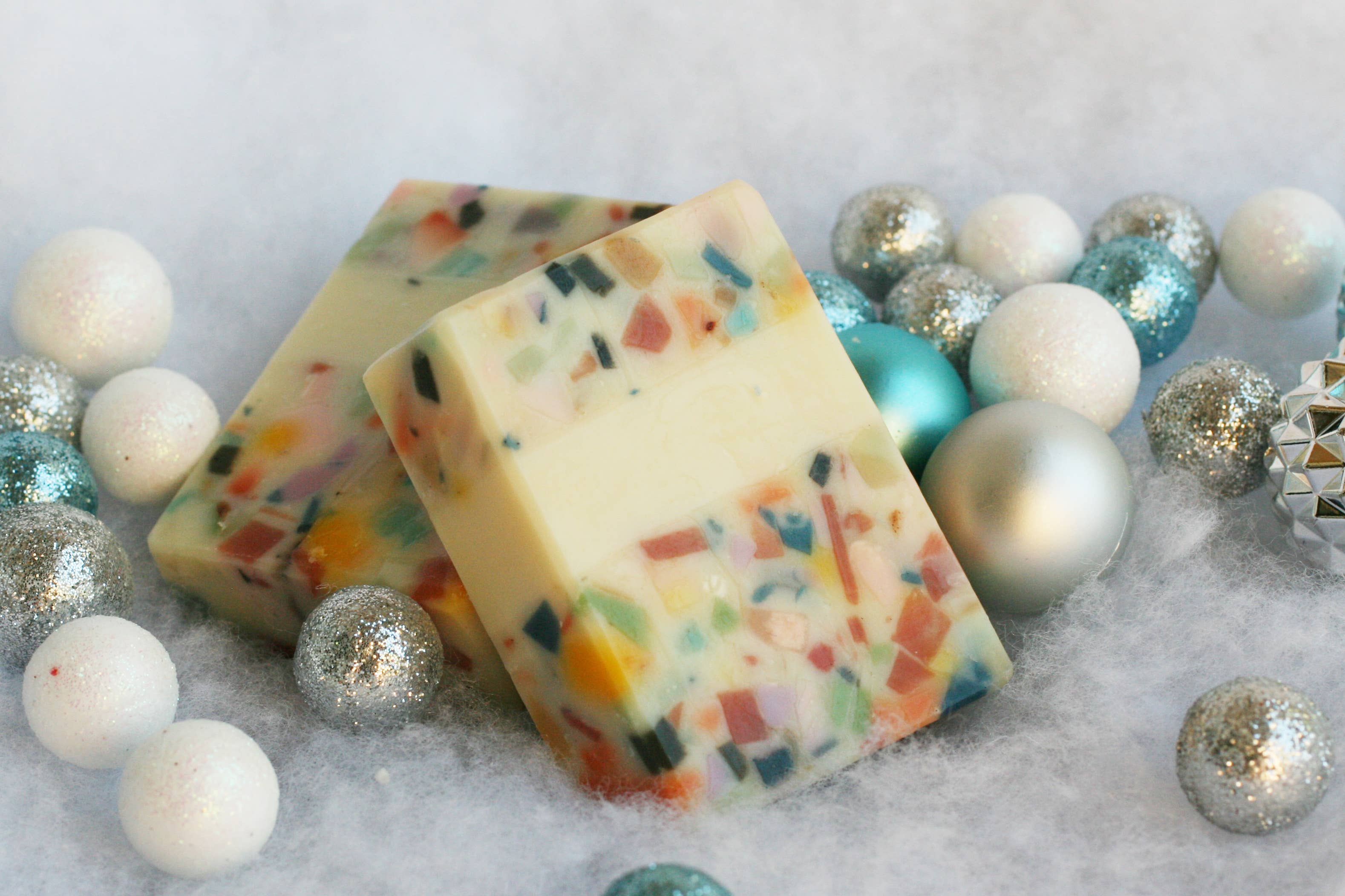 One Leaf Soap - Wholesale Bar Soap - Organic Confetti Handmade Soap (Meyer Lemon) 5.5oz0