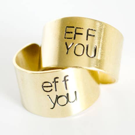 EFF YOU ring for wholesale by Grey Theory Mill