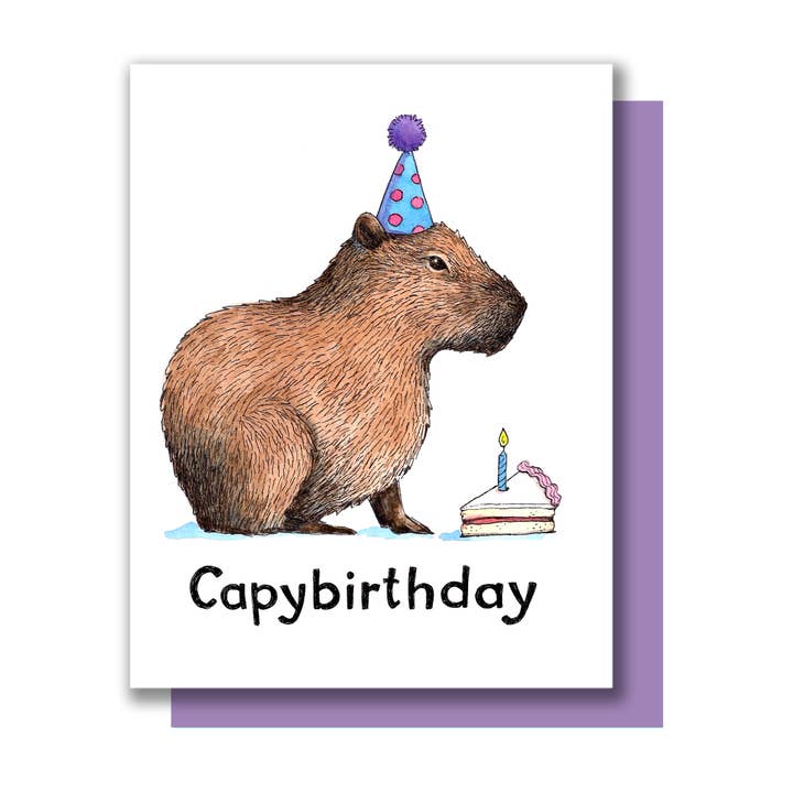 Paper Wilderness - Wholesale Birthday Card - Capybara Birthday Card