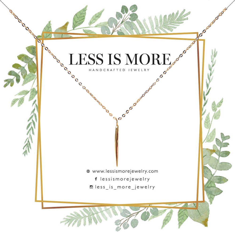 Less is More - Wholesale Pendant/Charm Necklace - Pre-order Needle Necklace (Gold)3