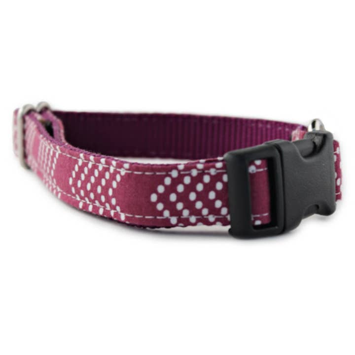 Sophisticated Pup - Wholesale Pet Collar - Dog - Raspberry Splash Chevron Dog Collar XLarge1