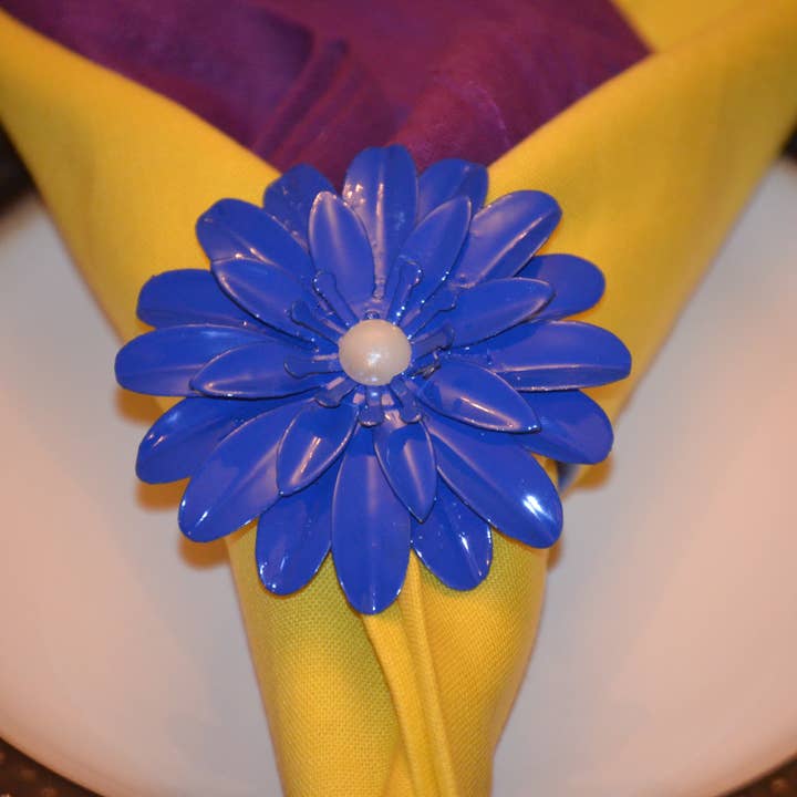 Vibhsa - Wholesale Napkin ring - Blue Pearl Napkin Rings - Set of 44