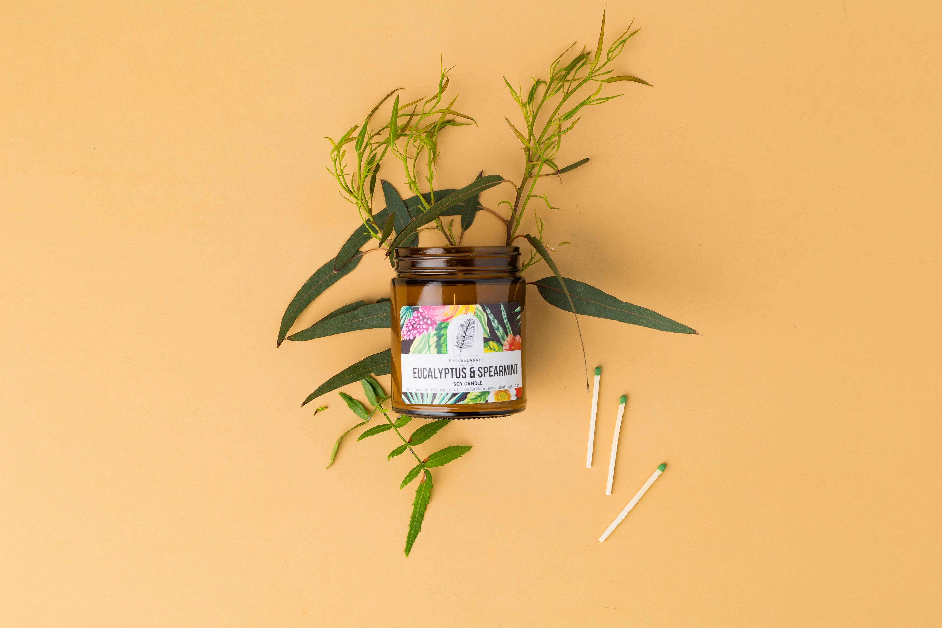 NaturalAnnie Essentials - Wholesale Jar/Filled Candle - Eucalyptus & Spearmint Soy candle1