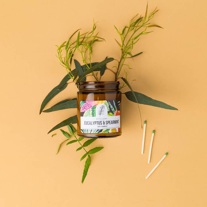 NaturalAnnie Essentials - Wholesale Jar/Filled Candle - Eucalyptus & Spearmint Soy candle1