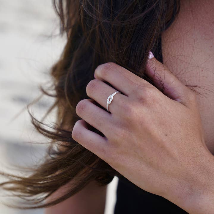 Krystyna's Silver - Wholesale Band/Stacked Ring - Sterling Silver Boat Knot Stackable Ring