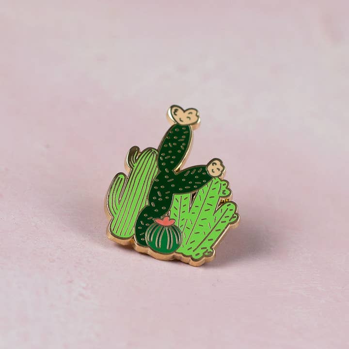 Bloomwolf Studio - Wholesale Lapel Pin/Button - Cacti Field Enamel Pin - Plant Lover Stocking Stuffer2