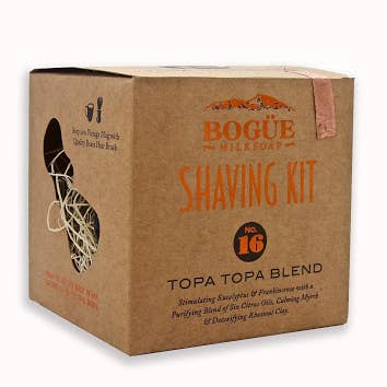 No.16 Topa Topa Blend Goat Milk Soap Shave Kit for wholesale by Bogue Milk Soap