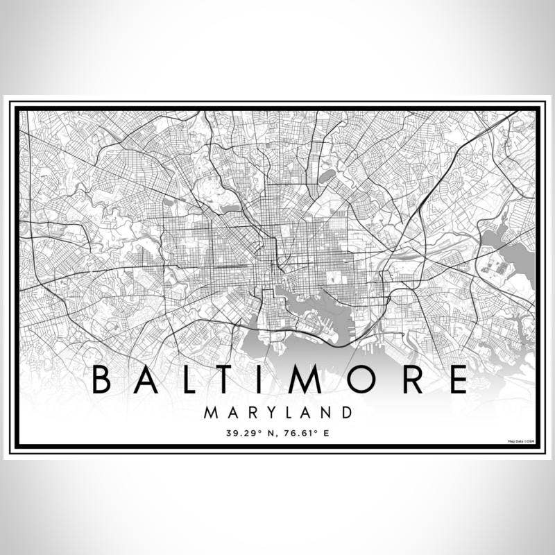 JACE.design - Wholesale Art Print - Baltimore MD Map Print Classic3