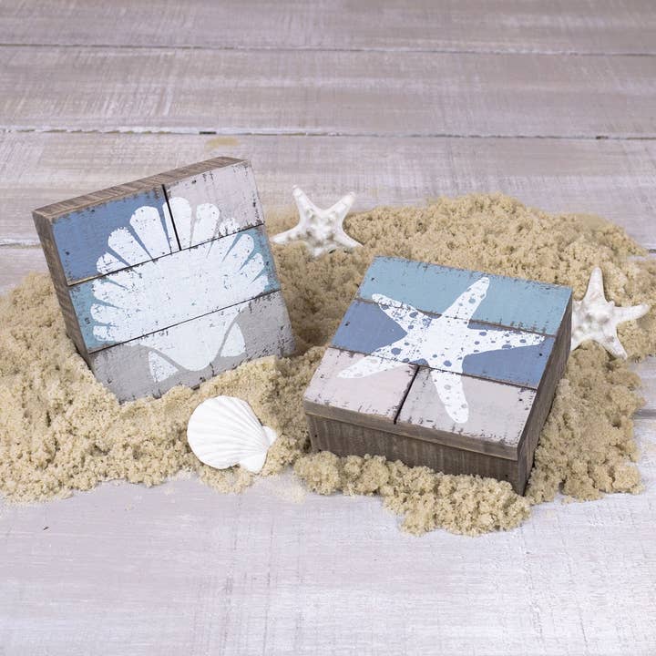 Small Shell Pallet Sign Set (2A) for wholesale by Honey and Me